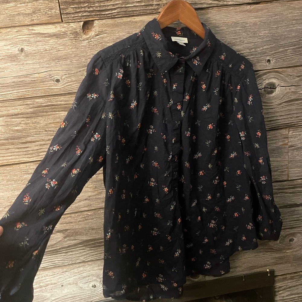 Sundance floral half button down